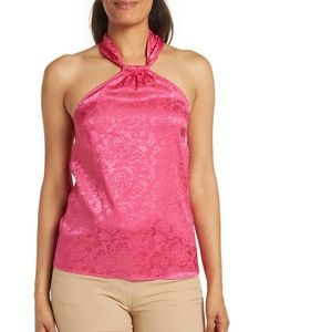 NWT RONNY KOBO Claire floral halter top pink women’s Small $348